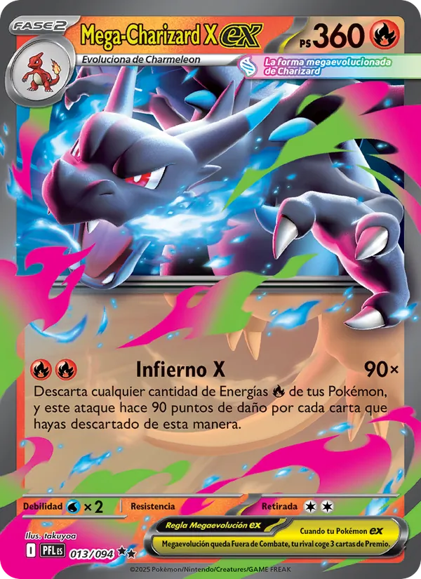 Mega-Charizard X ex Fuegos Fantasmales 013/94