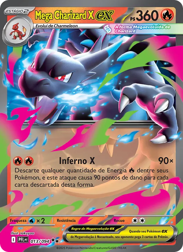 Mega Charizard X ex Fogo Fantasmagórico 013/94