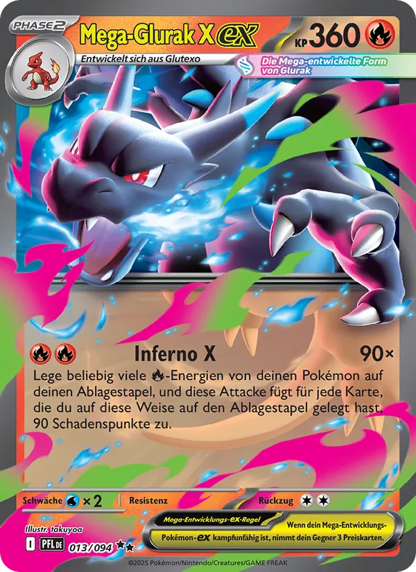 Mega-Glurak X-ex Fatale Flammen 013/94