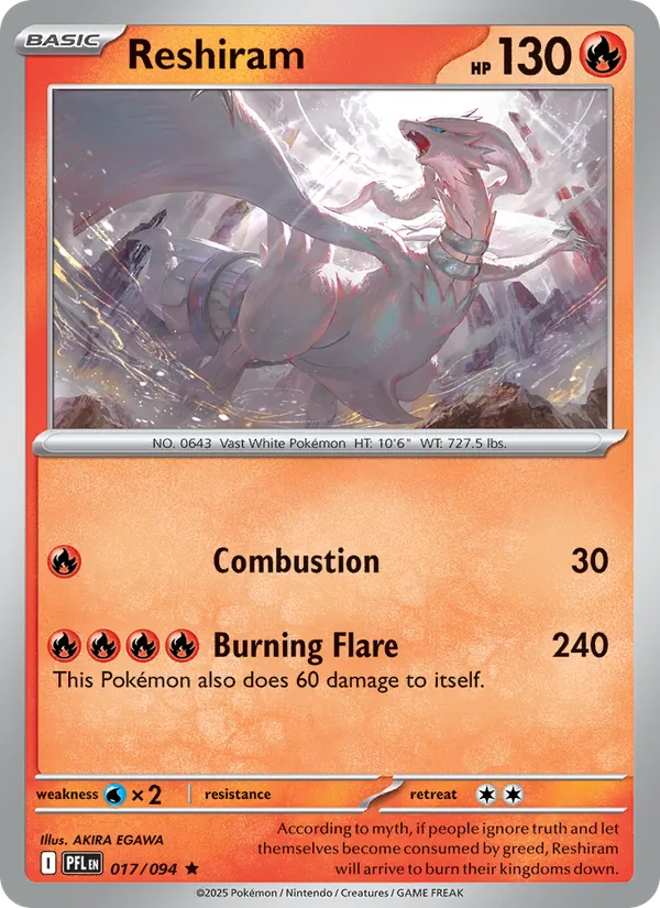 Reshiram Phantasmal Flames 017/94