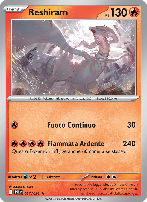 Reshiram Fiamme Spettrali 017/94