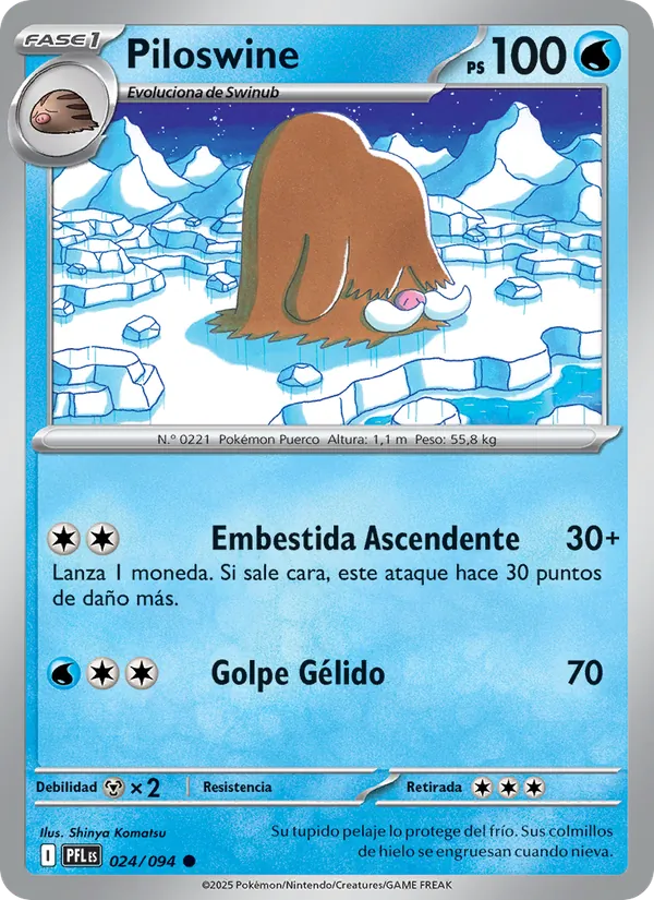 Piloswine Fuegos Fantasmales 024/94