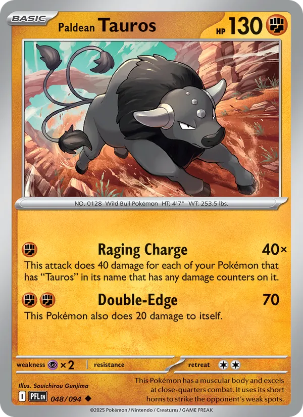 Paldean Tauros Phantasmal Flames 048/94