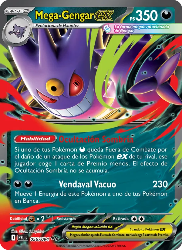 Mega-Gengar ex Fuegos Fantasmales 056/94