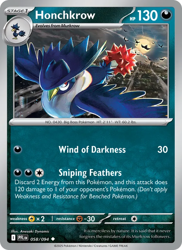 Honchkrow Phantasmal Flames 058/94