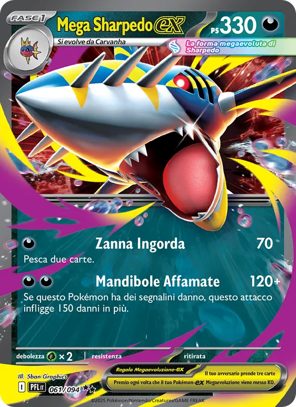 Mega Sharpedo-ex Fiamme Spettrali 061/94