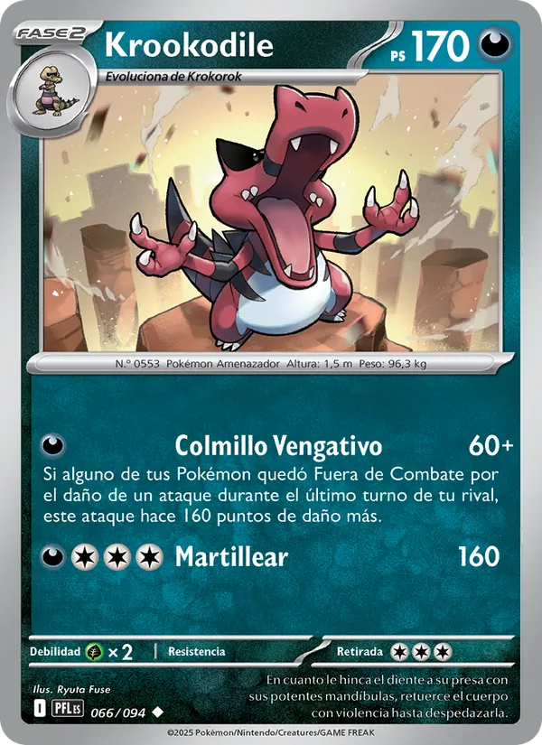 Krookodile Fuegos Fantasmales 066/94