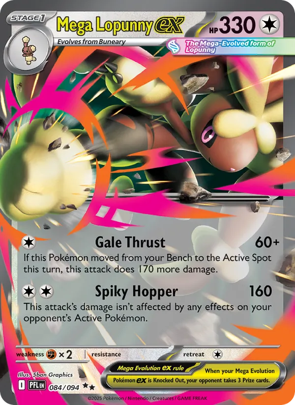 Mega Lopunny ex Phantasmal Flames 084/94