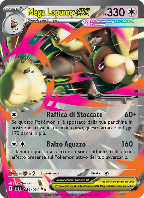 Mega Lopunny-ex Fiamme Spettrali 084/94