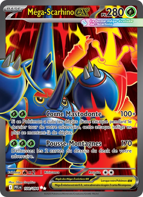 Méga-Scarhino-ex Flammes Fantasmagoriques 108/94