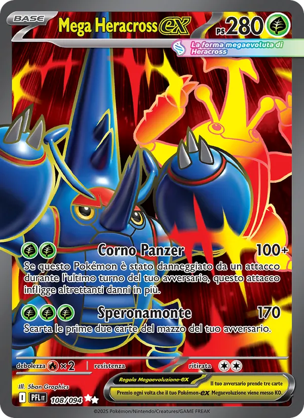 Mega Heracross-ex Fiamme Spettrali 108/94