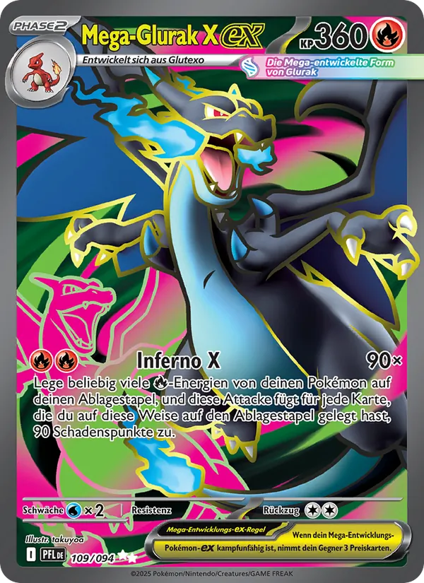 Mega-Glurak X-ex Fatale Flammen 109/94