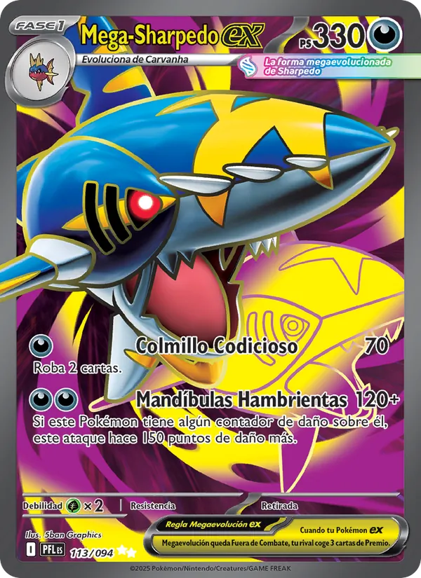 Mega-Sharpedo ex Fuegos Fantasmales 113/94