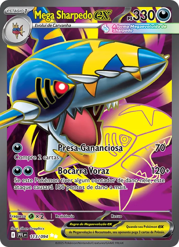 Mega Sharpedo ex Fogo Fantasmagórico 113/94