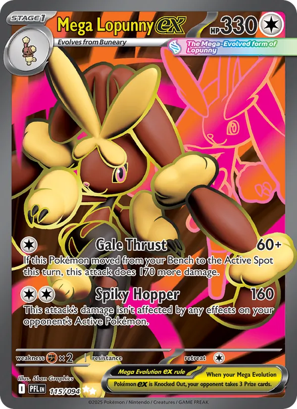 Mega Lopunny ex Phantasmal Flames 115/94