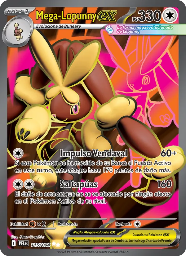 Mega-Lopunny ex Fuegos Fantasmales 115/94