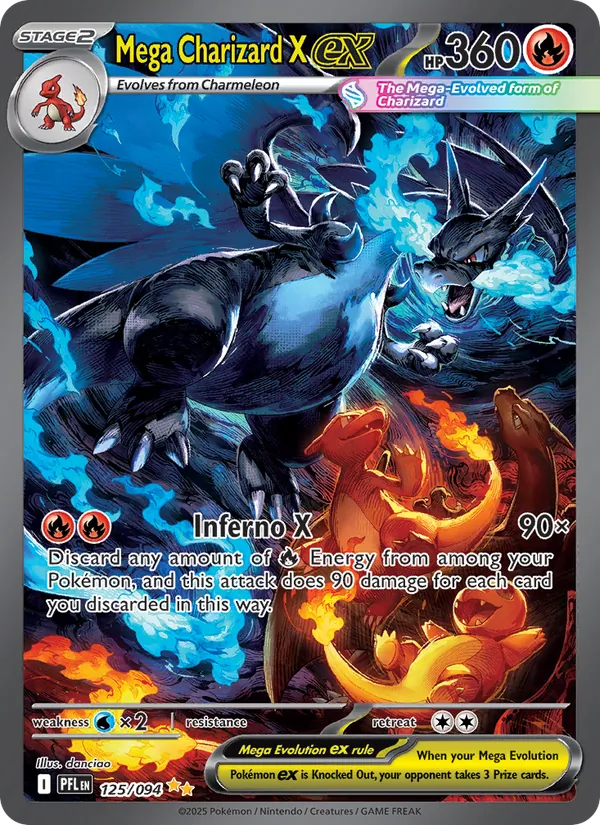 Mega Charizard X ex Phantasmal Flames 125/94