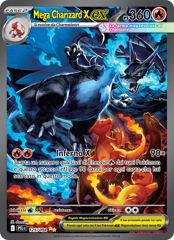 Mega Charizard X-ex Fiamme Spettrali 125/94