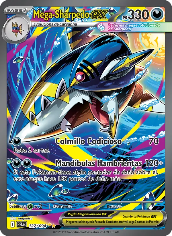 Mega-Sharpedo ex Fuegos Fantasmales 127/94