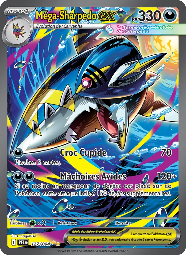 Méga-Sharpedo-ex Flammes Fantasmagoriques 127/94
