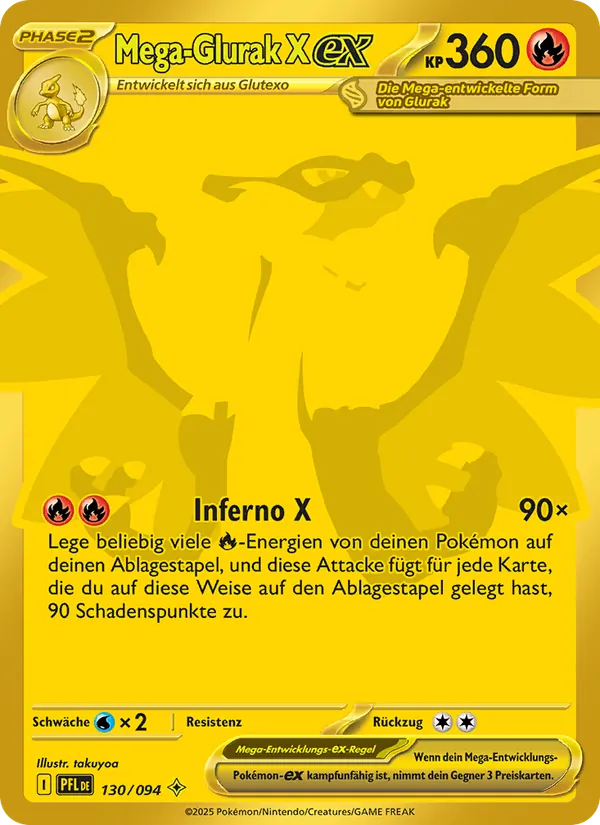 Mega-Glurak X-ex Fatale Flammen 130/94