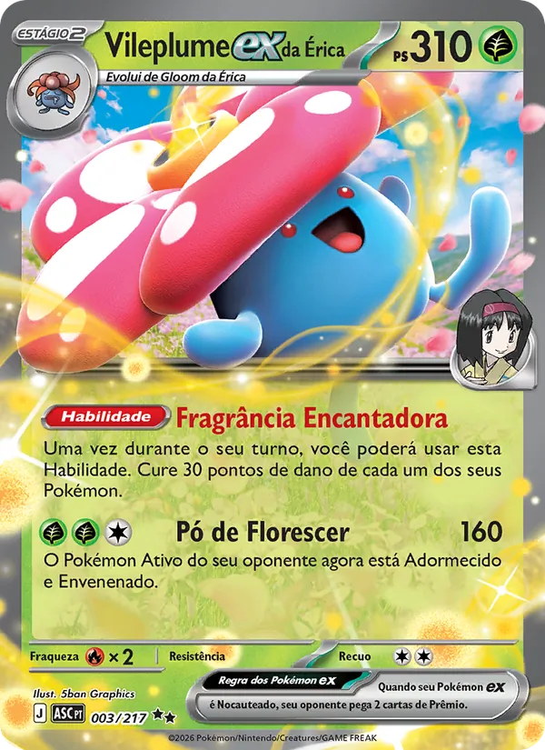Vileplume ex da Érica Heróis Excelsos 003/217