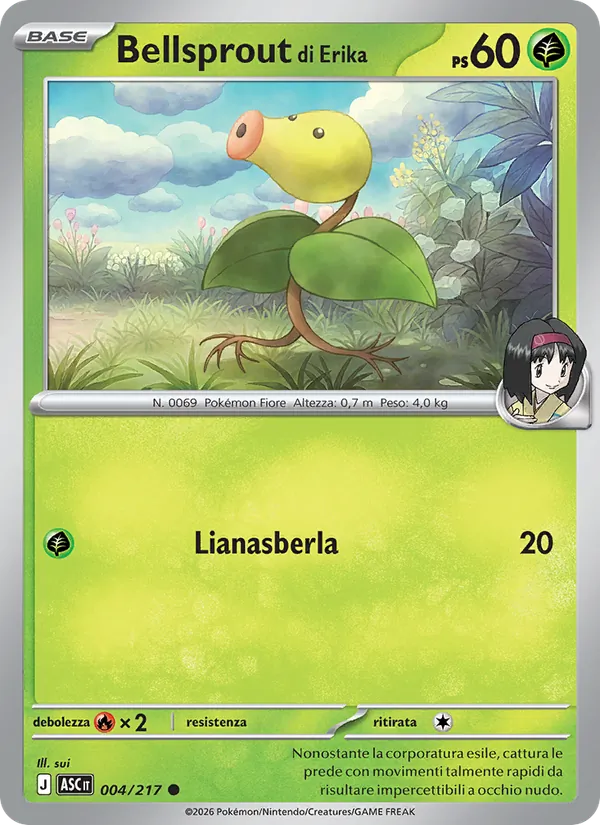 Bellsprout di Erika Ascesa Eroica 004/217