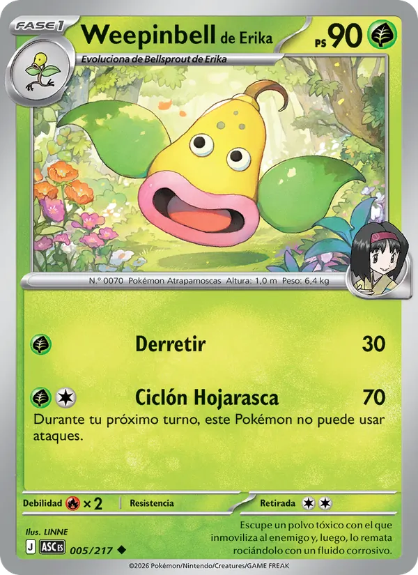 Weepinbell de Erika Héroes Ascendentes 005/217
