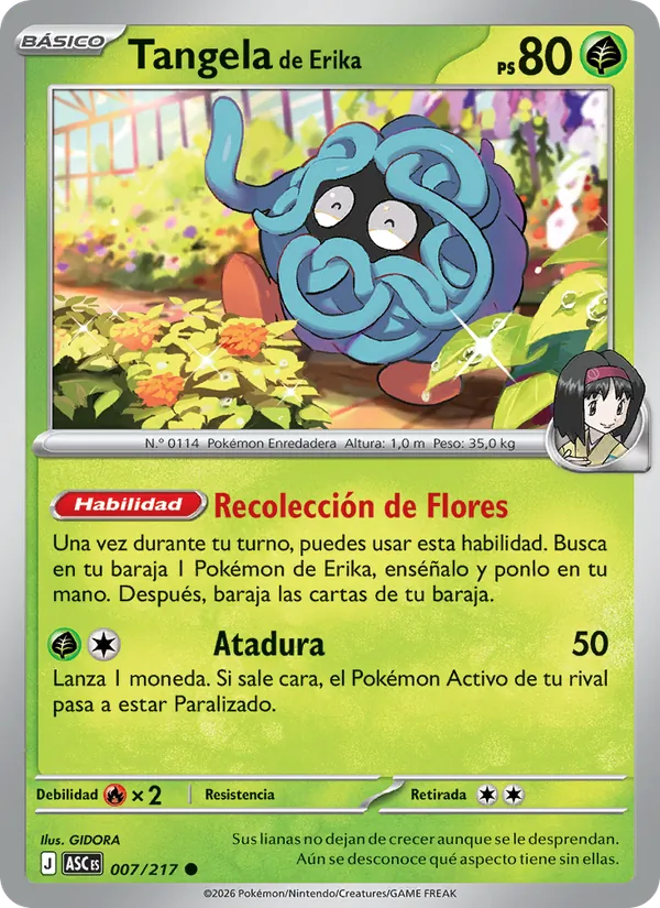 Tangela de Erika Héroes Ascendentes 007/217