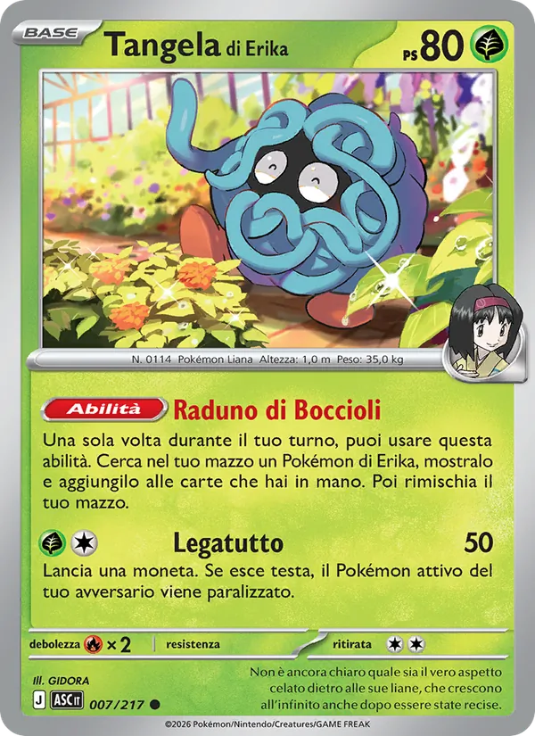 Tangela di Erika Ascesa Eroica 007/217