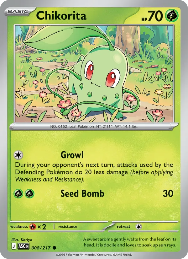 Chikorita Ascended Heroes 008/217