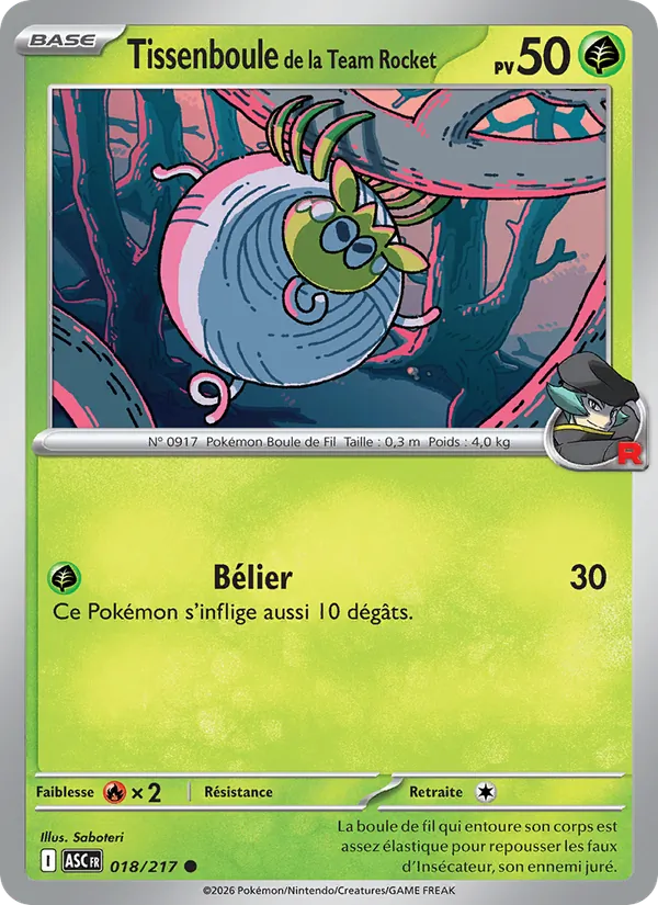 Tissenboule de la Team Rocket Héros Transcendants 018/217