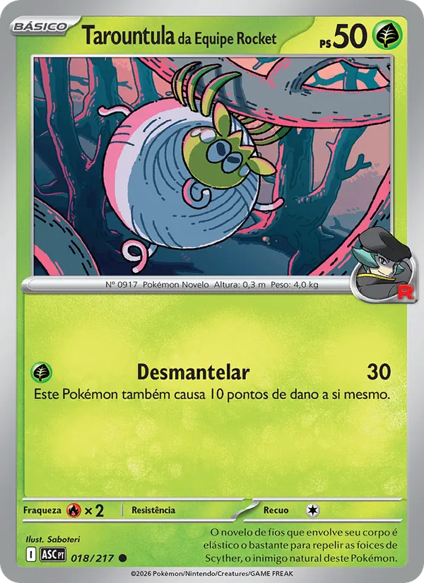 Tarountula da Equipe Rocket Heróis Excelsos 018/217