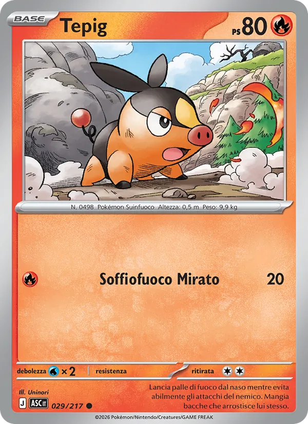 Tepig Ascesa Eroica 029/217