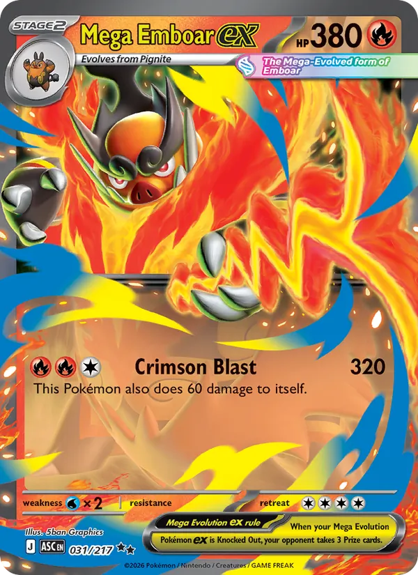 Mega Emboar ex Ascended Heroes 031/217
