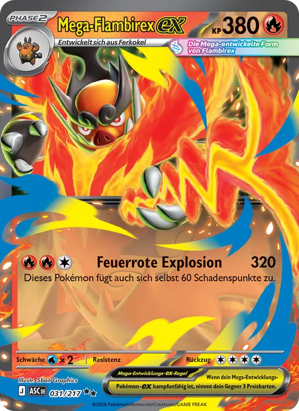 Mega-Flambirex-ex Erhabene Helden 031/217