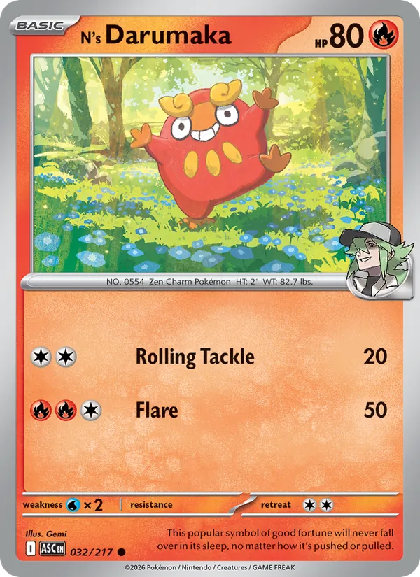 N's Darumaka Ascended Heroes 032/217