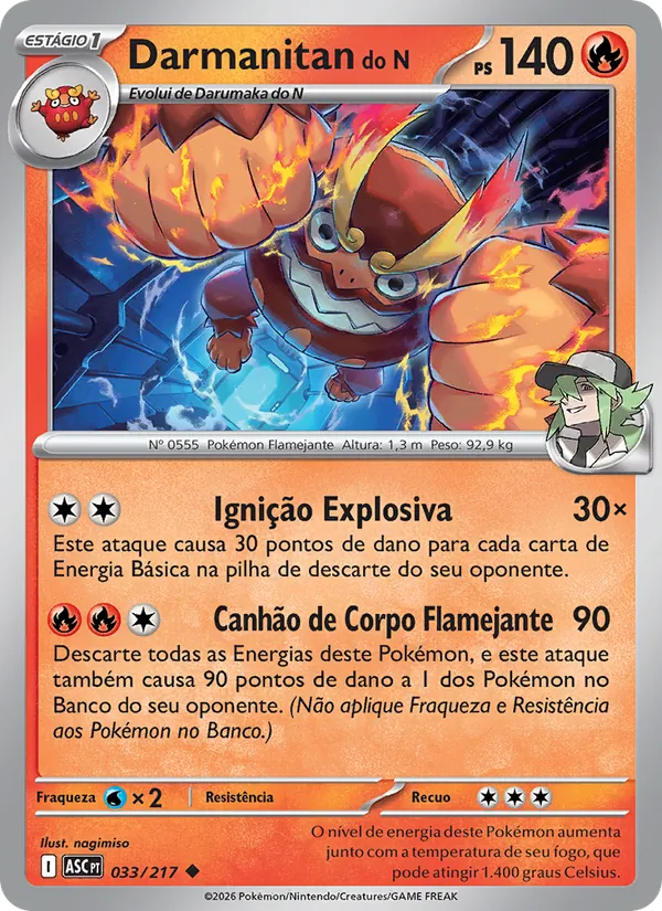 Darmanitan do N Heróis Excelsos 033/217
