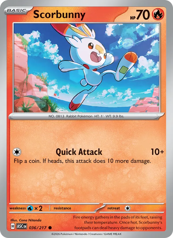 Scorbunny Ascended Heroes 036/217