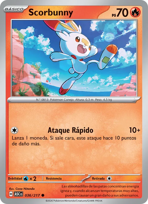 Scorbunny Héroes Ascendentes 036/217