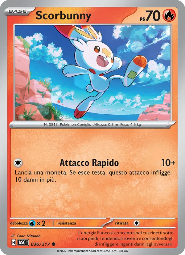 Scorbunny Ascesa Eroica 036/217