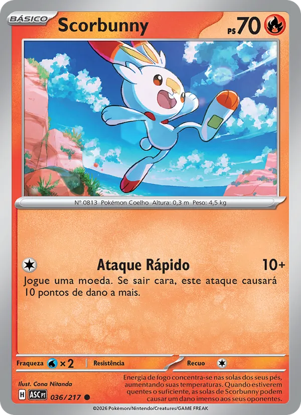 Scorbunny Heróis Excelsos 036/217