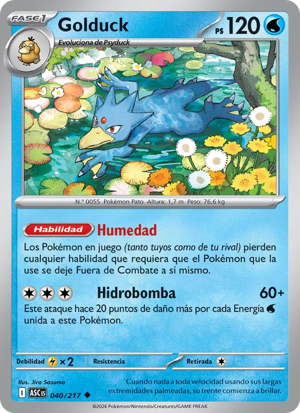 Golduck Héroes Ascendentes 040/217