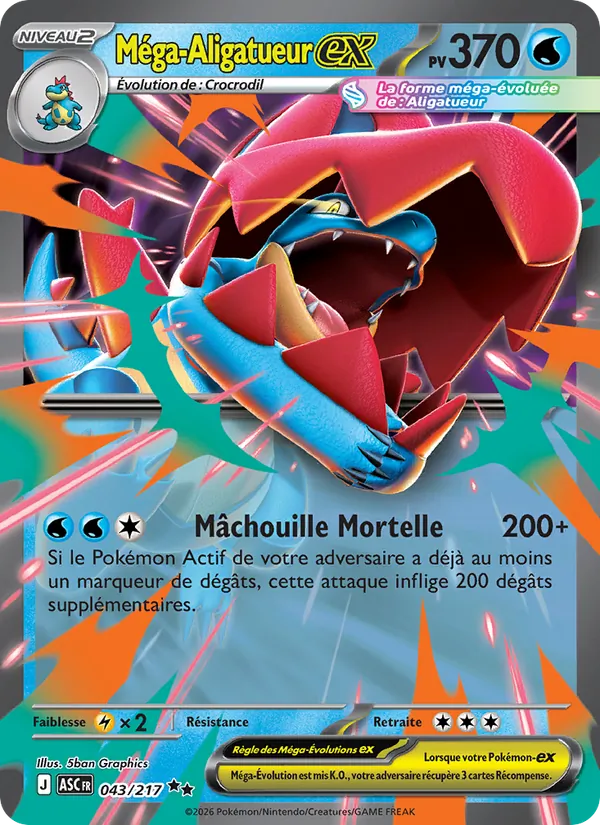Méga-Aligatueur-ex Héros Transcendants 043/217