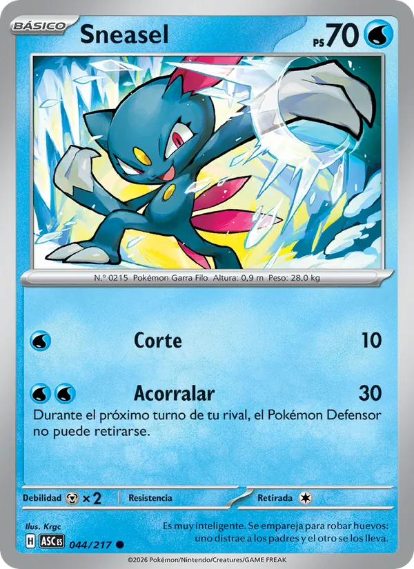 Sneasel Héroes Ascendentes 044/217