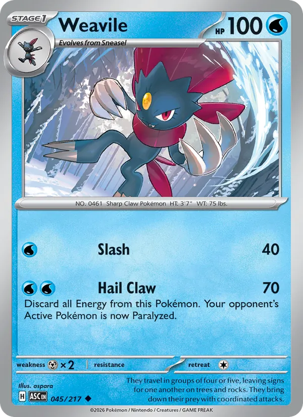 Weavile Ascended Heroes 045/217