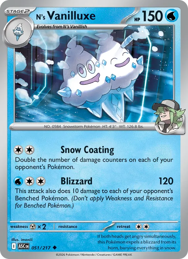 N's Vanilluxe Ascended Heroes 051/217
