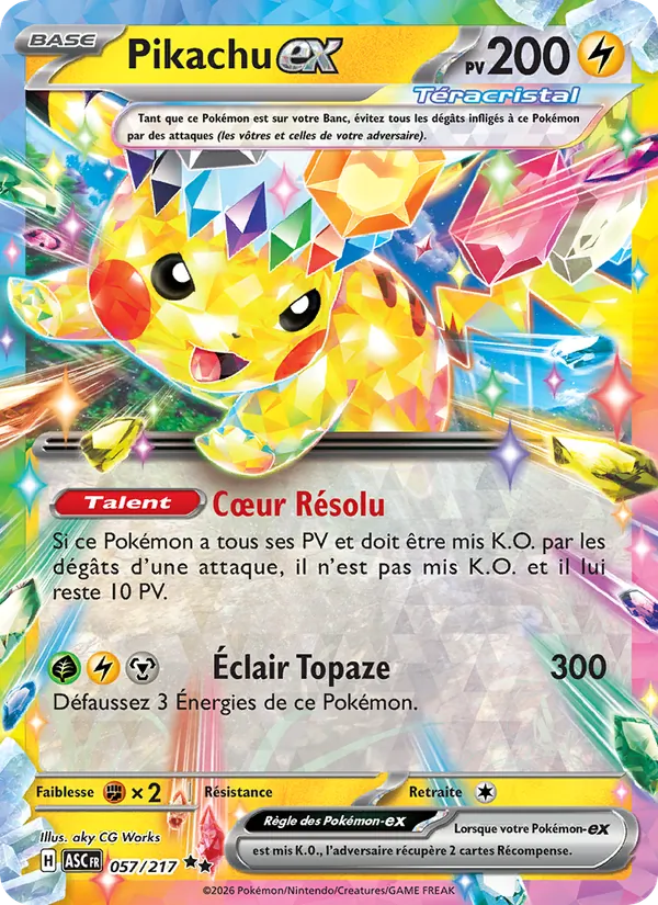 Pikachu-ex Héros Transcendants 057/217