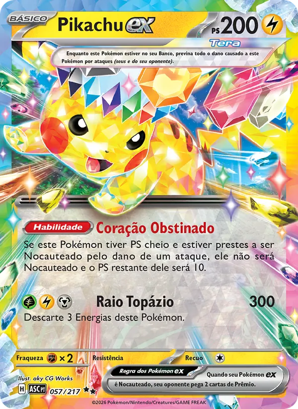 Pikachu ex Heróis Excelsos 057/217