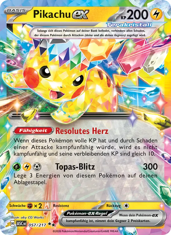 Pikachu-ex Erhabene Helden 057/217
